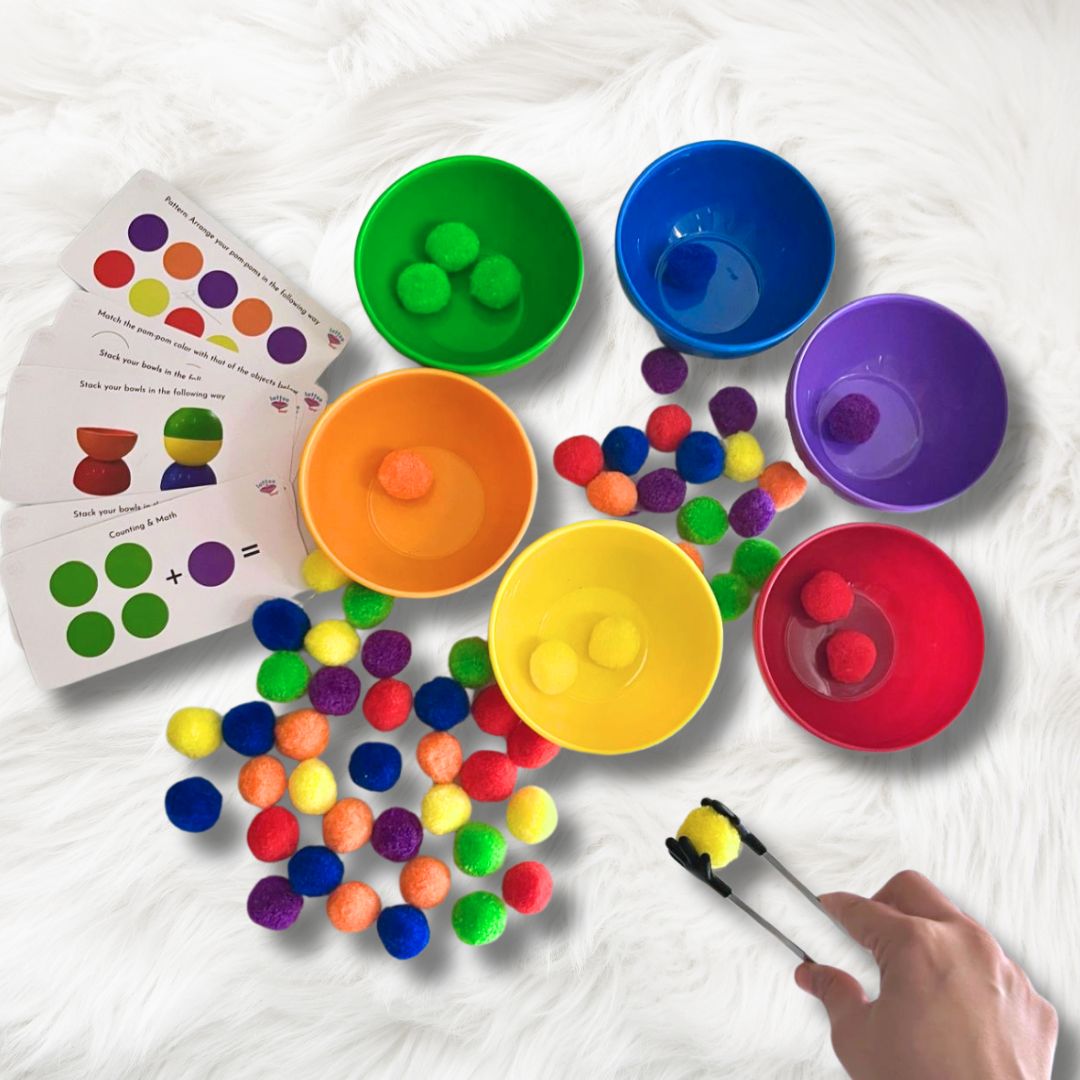 Rainbow Sorting Activity Toys for Kids Educational Color Sorting Set Lattooland
