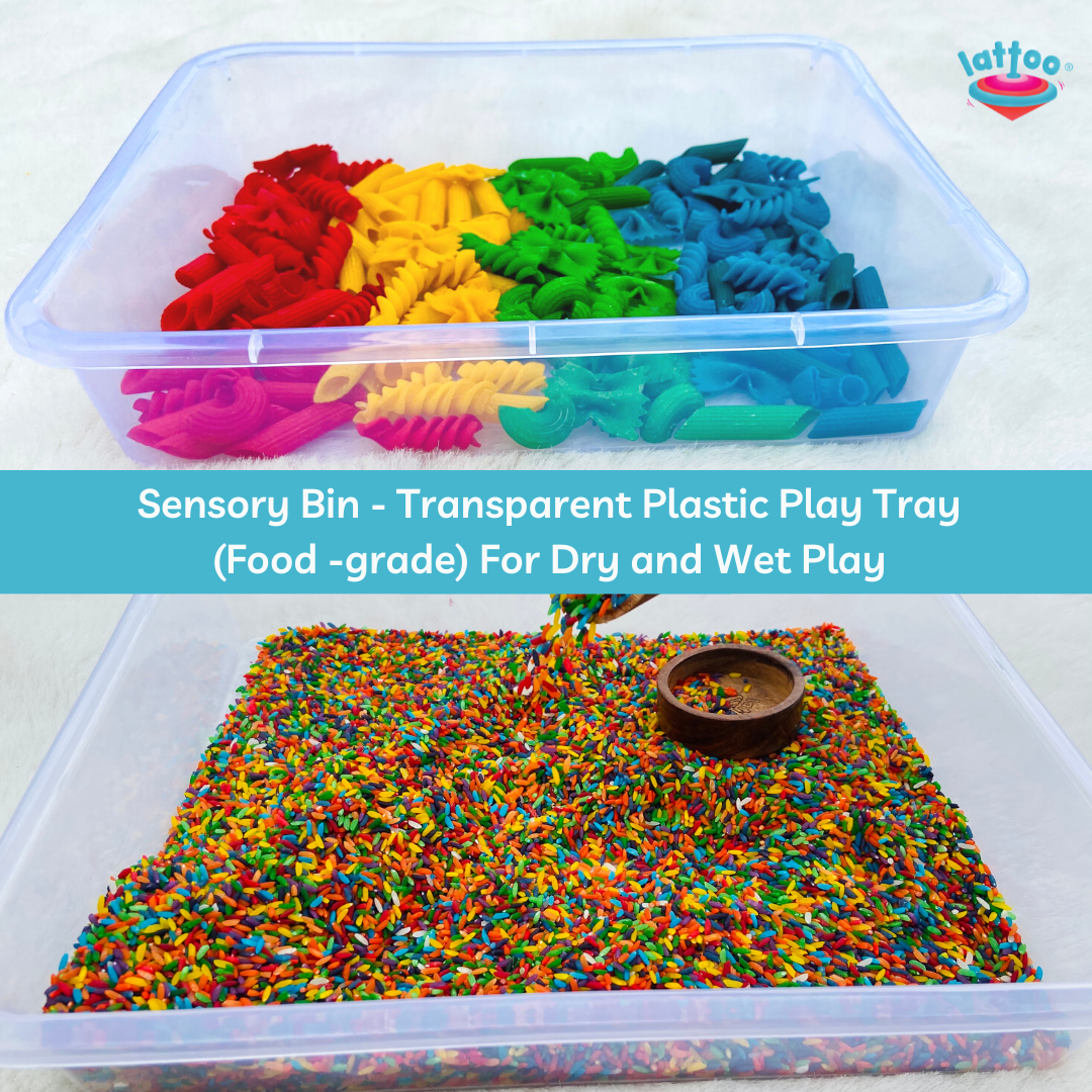 Sensory Bin Tray for kids Transparent Sensory Bin –Lattooland