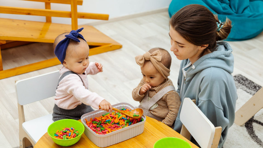 Colorful sensory play activities for toddlers and kids, showcasing engaging materials and playful setups designed to enhance creativity and sensory development