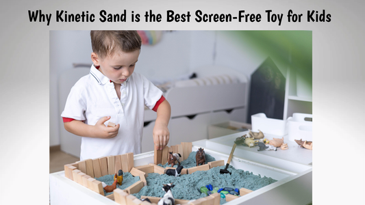 Kinetic sand sensory play for kids – a fun, mess-free, screen-free toy that boosts creativity, fine motor skills, and imaginative learning.