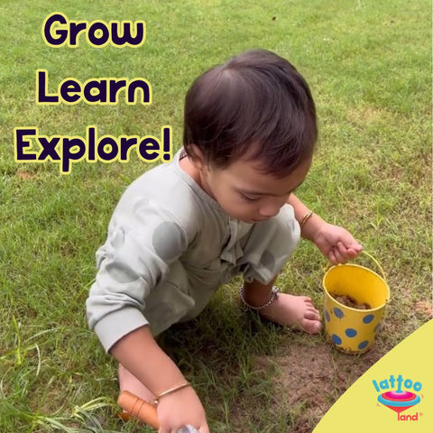 Junior Gardening Set | Flower Growing Set for Kids | Child-sized wooden tool | Planter | Soil | Seed | Birthday Return gifts
