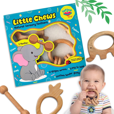 Wooden Teether | Teething toys for 3 month -12 month baby | Gum Soothers