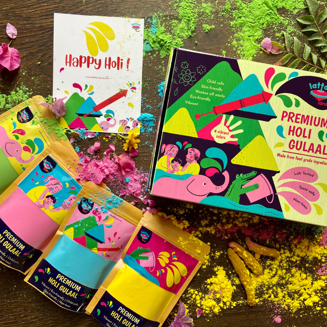 Organic Holi Colors - Natural Gulal made from plant-based ingredients for a safe and eco-friendly celebration