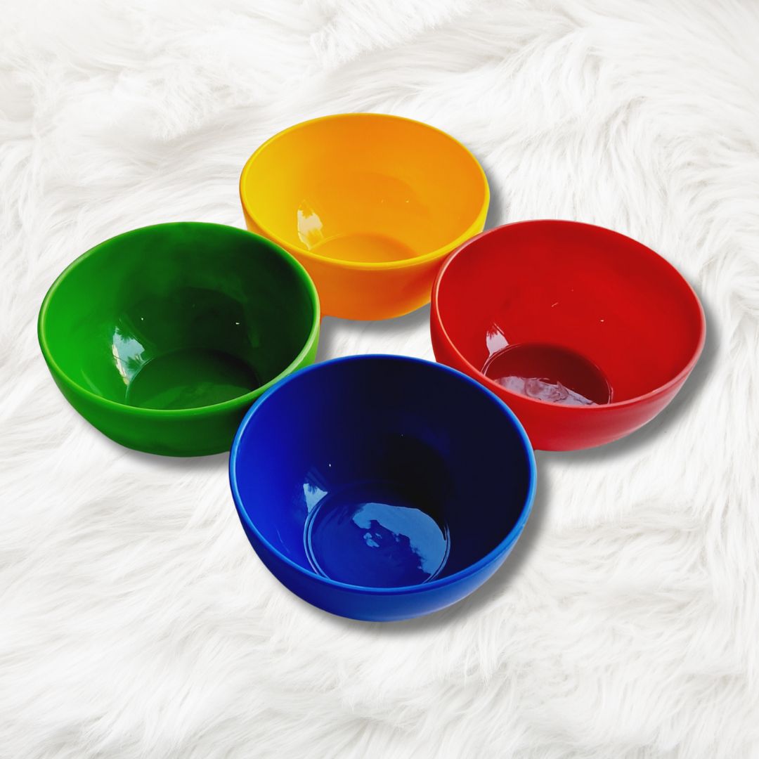 Rainbow sorting activity cups bowls for kids