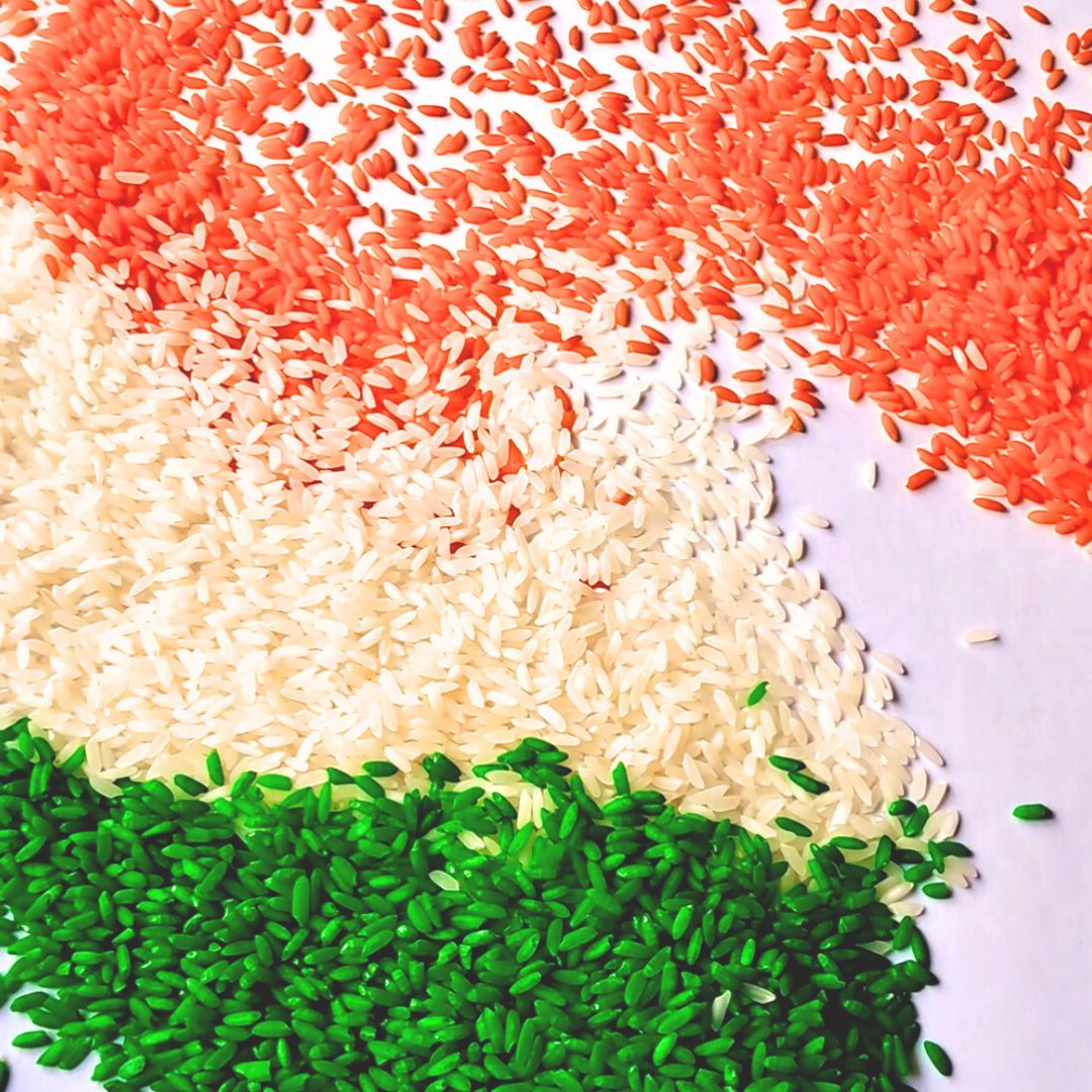 India tricolor rice refill sensory play toy