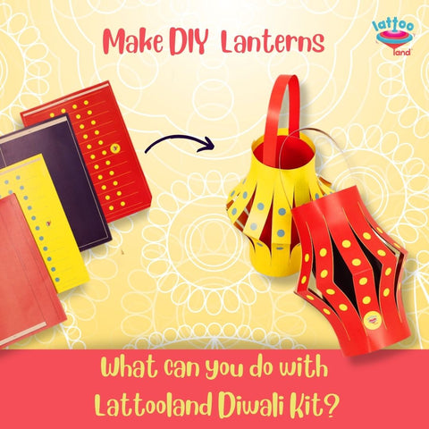 Diwali Kit | DIY Lantern activity | Diya making activity | Rangoli with stencils | For kids and adults