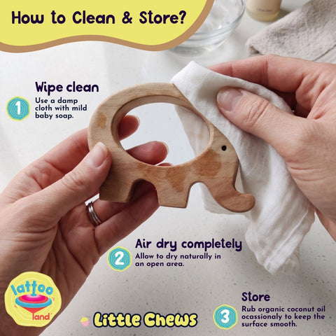 Wooden Teether | Teething toys for 3 month -12 month baby | Gum Soothers