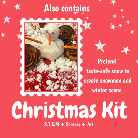 Snow Wonderland Kit - DIY 3D puzzles, Snow, Art activity for kids | Make Snowman | Make Santa, sledge, reindeer, xmas tree | Paint - Best Sensory Christmas Gifts For Kids