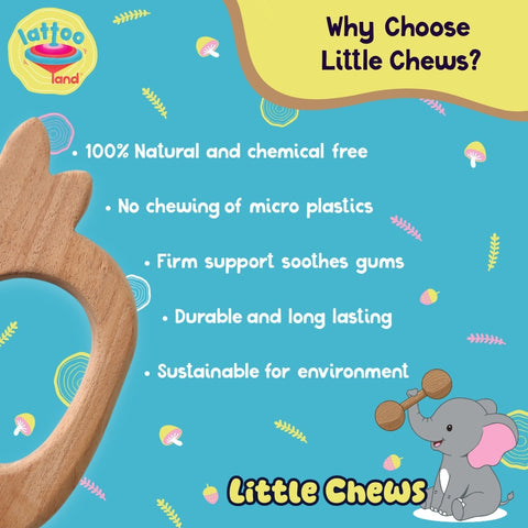 Wooden Teether | Teething toys for 3 month -12 month baby | Gum Soothers