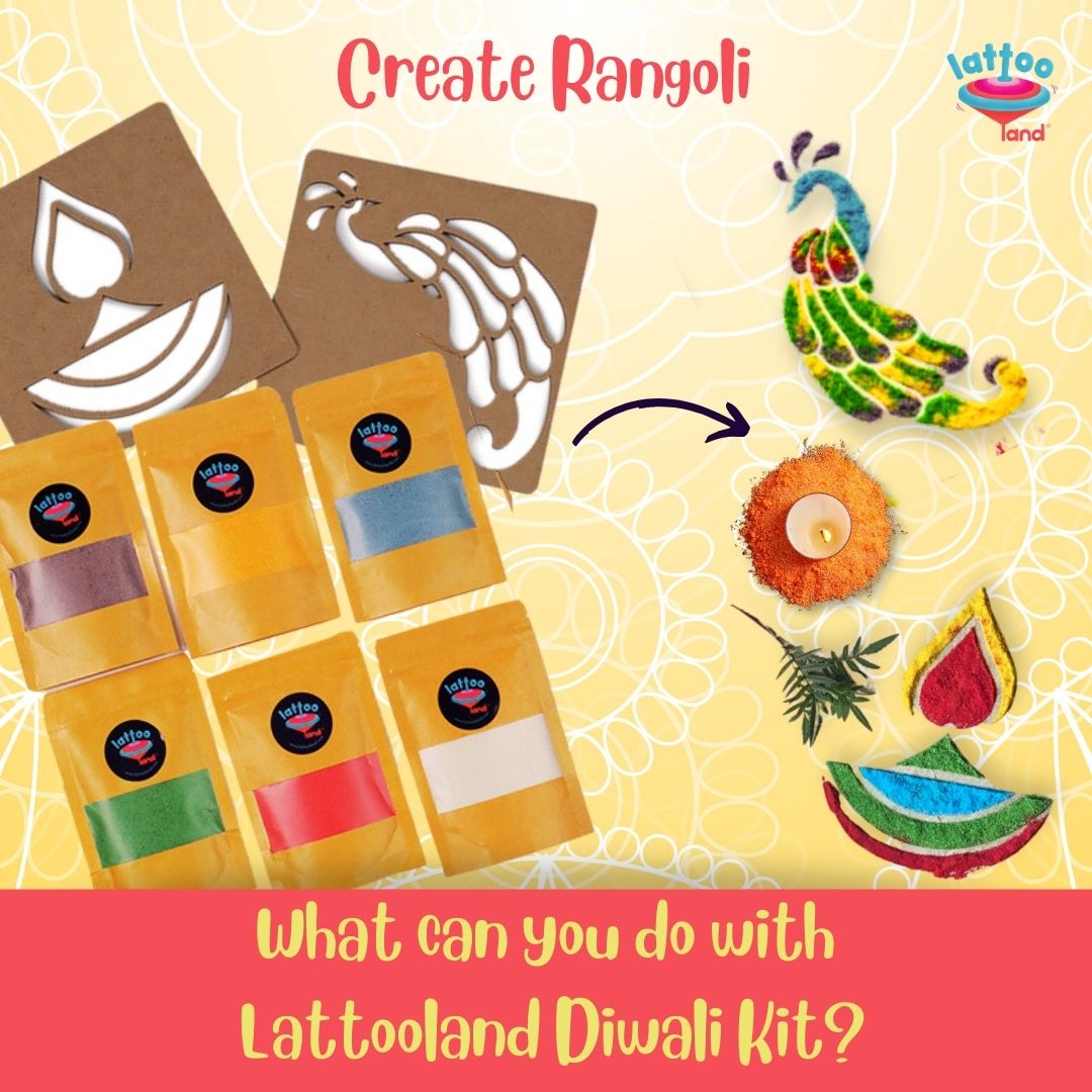 Diwali Kit | DIY Lantern activity | Diya making activity | Rangoli with stencils | For kids and adults