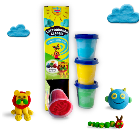 Best Colorful Clay Dough Set with 4 vibrant colors for toddlers and kids, designed for creative play, sensory exploration, and developing fine motor skills.