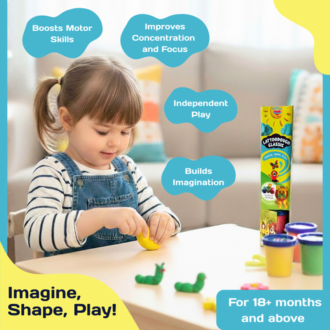 Safe sensory play materials with vibrant classic dough packs, perfect for kids’ activities.