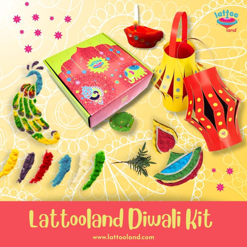 Diwali Kit | DIY Lantern activity | Diya making activity | Rangoli with stencils | For kids and adults