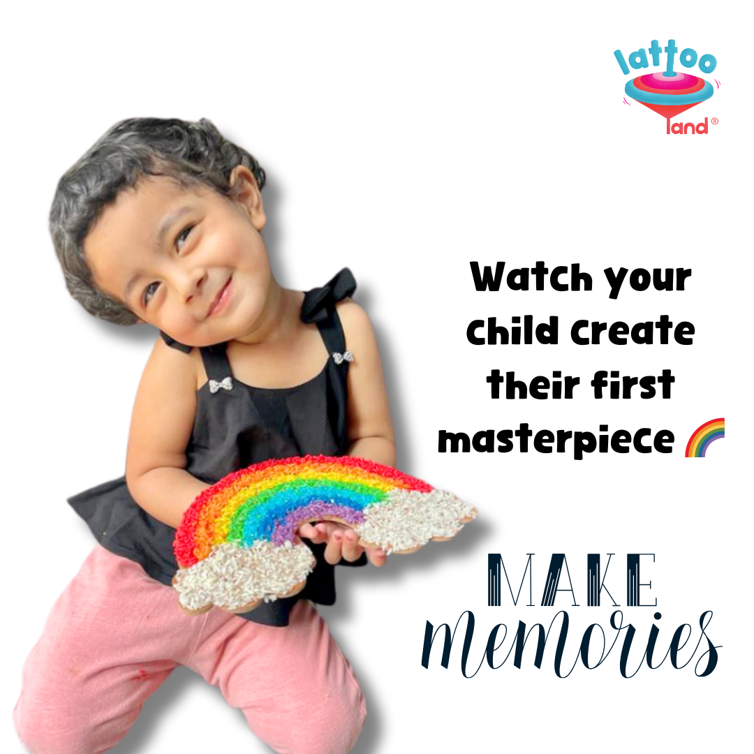 Colored rainbow rice sensory kit for kids, perfect for sensory play, creativity, and early learning activities.Create your child's first DIY painting with rainbow rice art activity