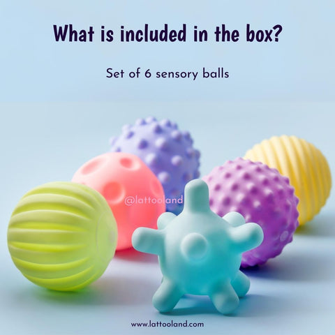 A collection of tactile exploration balls for sensory play, perfect for developing curiosity and creativity in babies and toddlers.