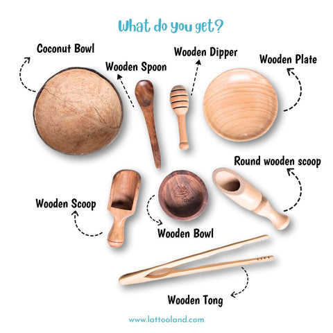 Non-toxic wooden sensory tools toys for toddlers, perfect for Montessori-inspired play and open-ended sensory activities