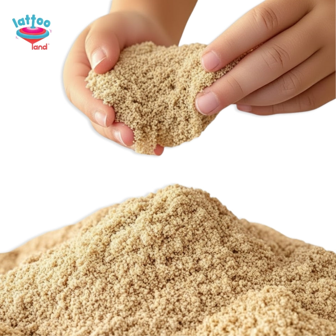 Brown kinetic sand for kids 1kg non toxic child safe sensory play sand