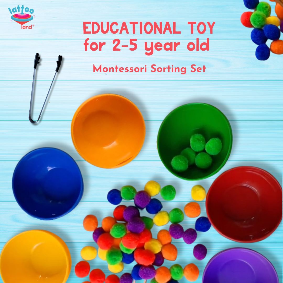 Color recognition sorting toys for kids, encouraging early learning and developmental play activities.
