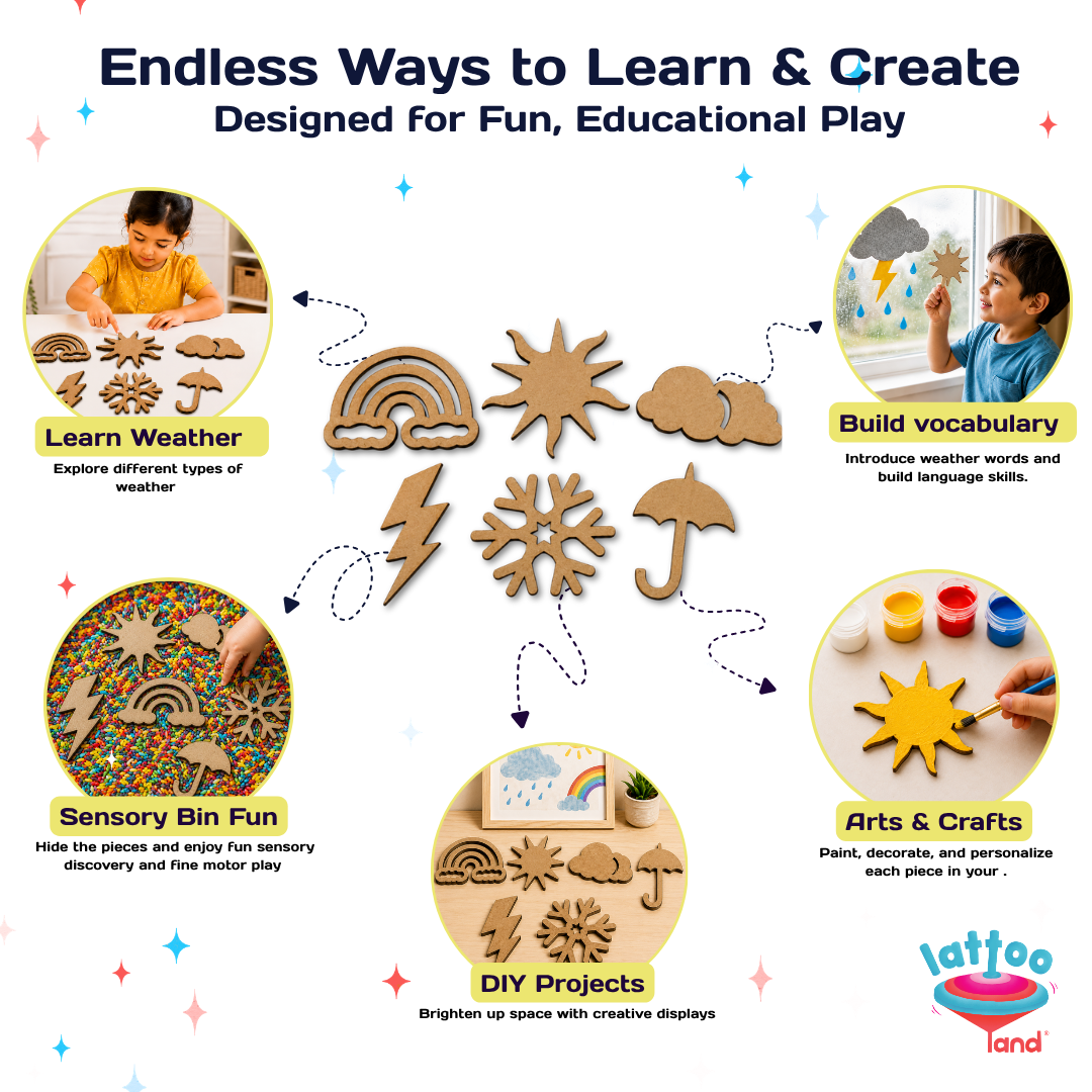 Learn weather types vocabulary learning toy