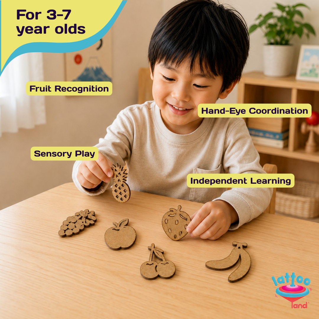 Wooden fruits educational toy for toddlers