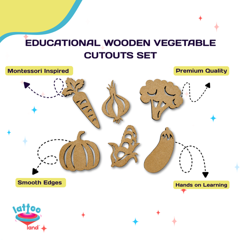 Vegetable cutouts pretend play food