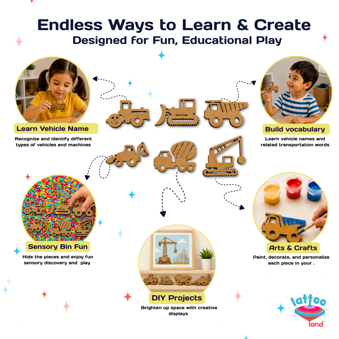 Learn vehicle names transport learning toy