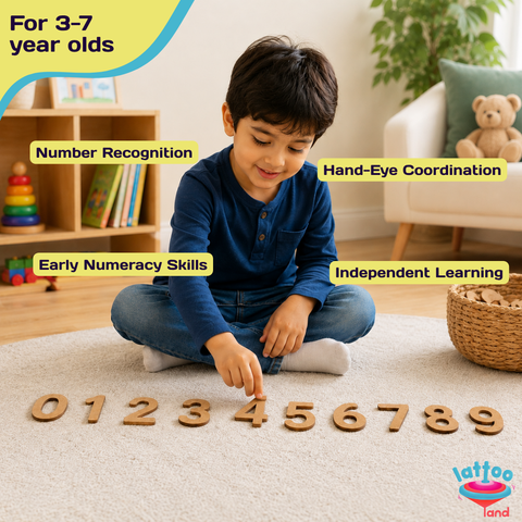 Number cutouts educational play