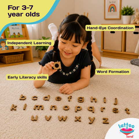 Small alphabet cutouts early literacy learning