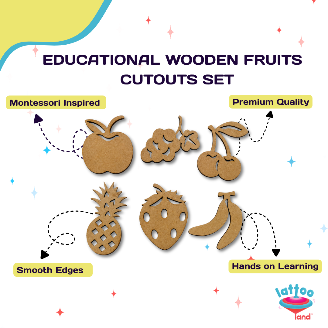 Fruit cutouts pretend play food