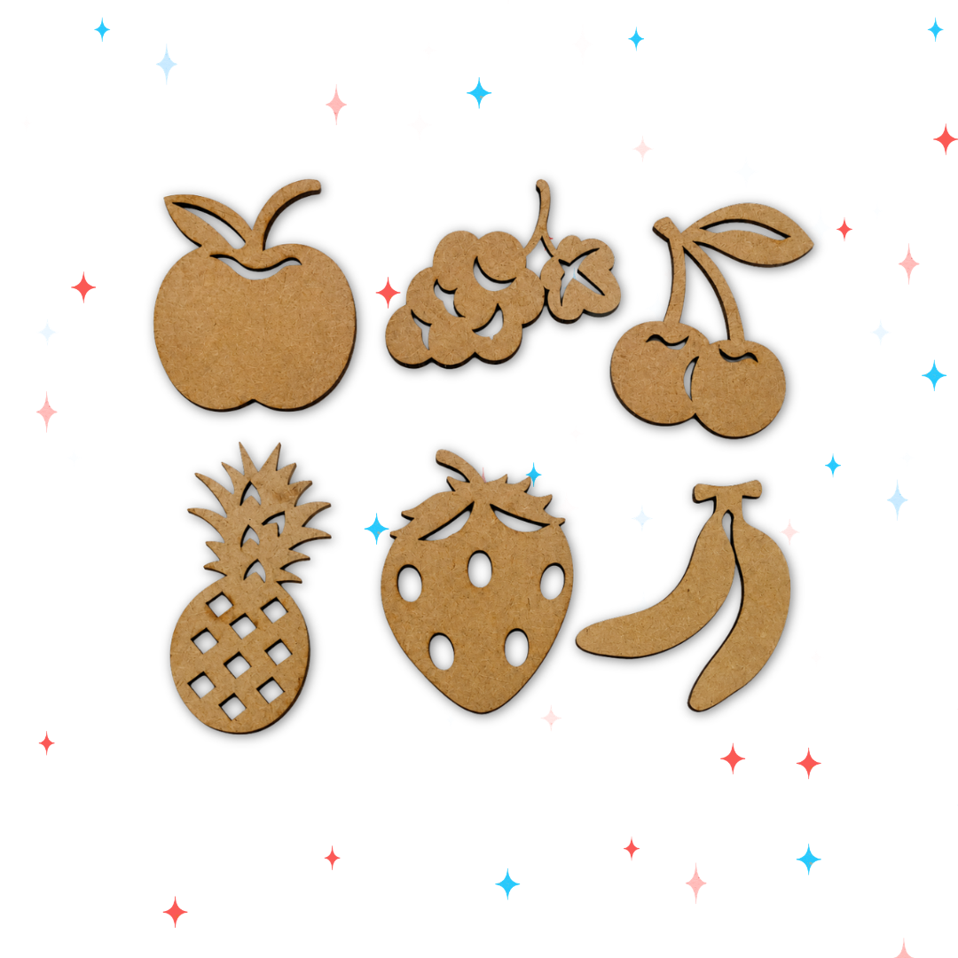 Wooden fruit cutouts for kids Montessori toy