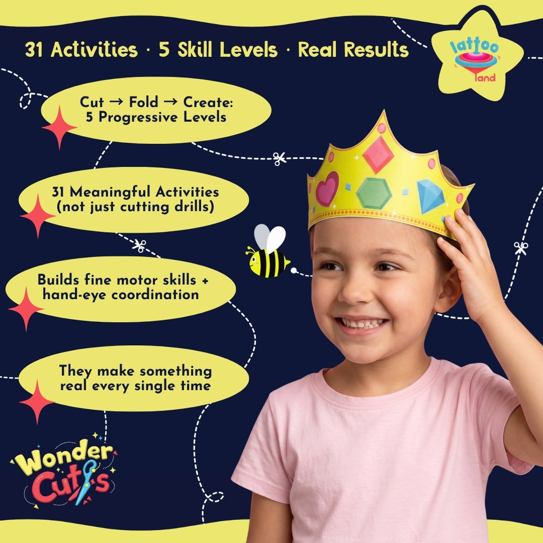 Early learning scissor activity set to develop creativity and preschool readiness
