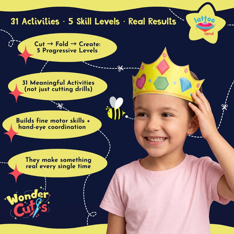 Early learning scissor activity set to develop creativity and preschool readiness