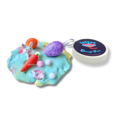 Easter dough pods sensory play set for kids with pastel play dough and festive accessories for creative holiday fun and spring themed activities
