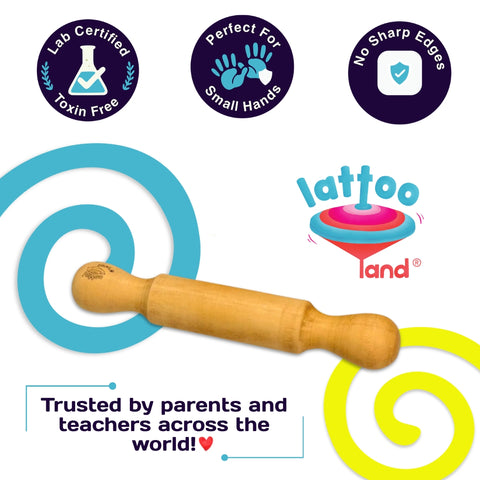 Eco friendly wooden rolling pin for kids Montessori style play
