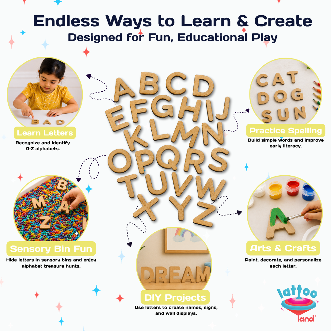 Educational capital letters toy for preschool and kindergarten children