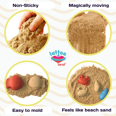 Educational sensory learning toy brown kinetic sand