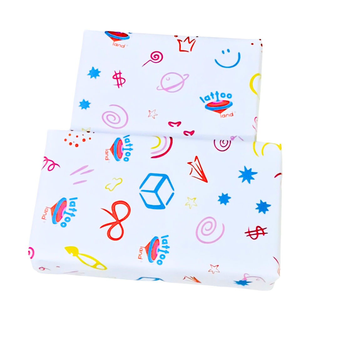 Premium quality gift wrap paper of Lattooland | Colorful with White base