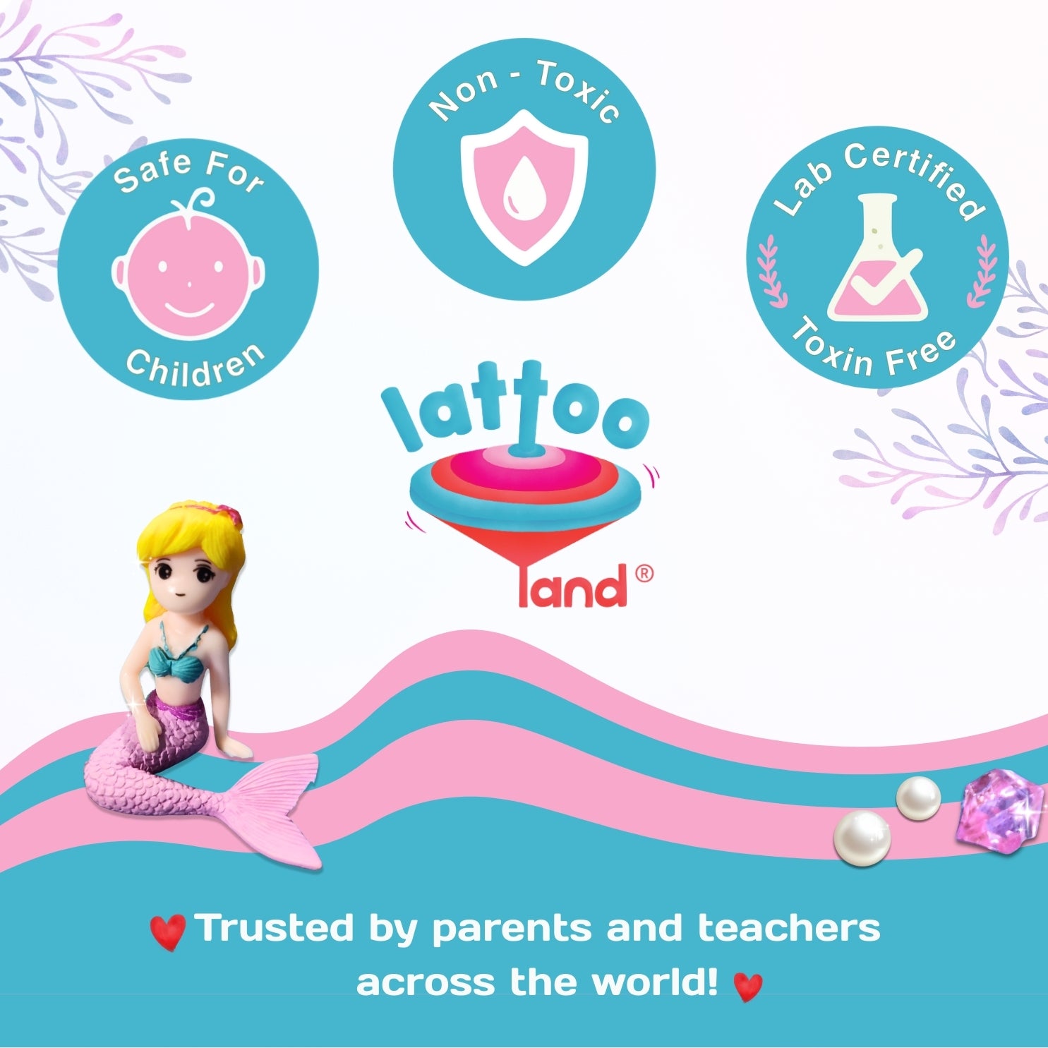 Kids ocean mermaid sensory bin creative play set