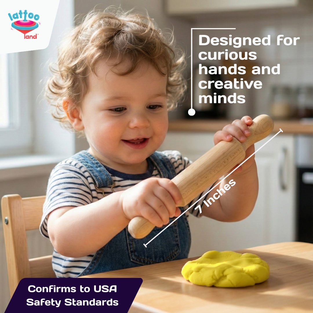 Kids rolling pin tool for play dough and creative learning activities