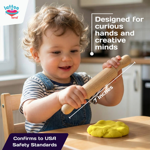 Kids rolling pin tool for play dough and creative learning activities