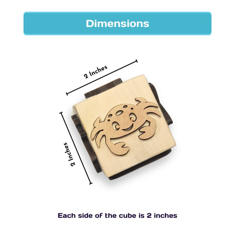 Kids wooden sea animal stamps for creative learning and sensory play