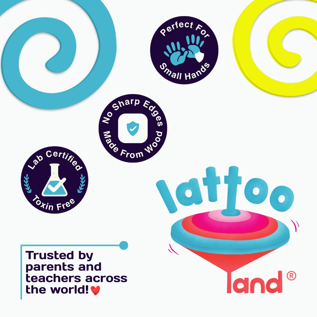 Lattooland Creative Stamp Dice educational toy for kids to enhance creativity, learning, and motor skills