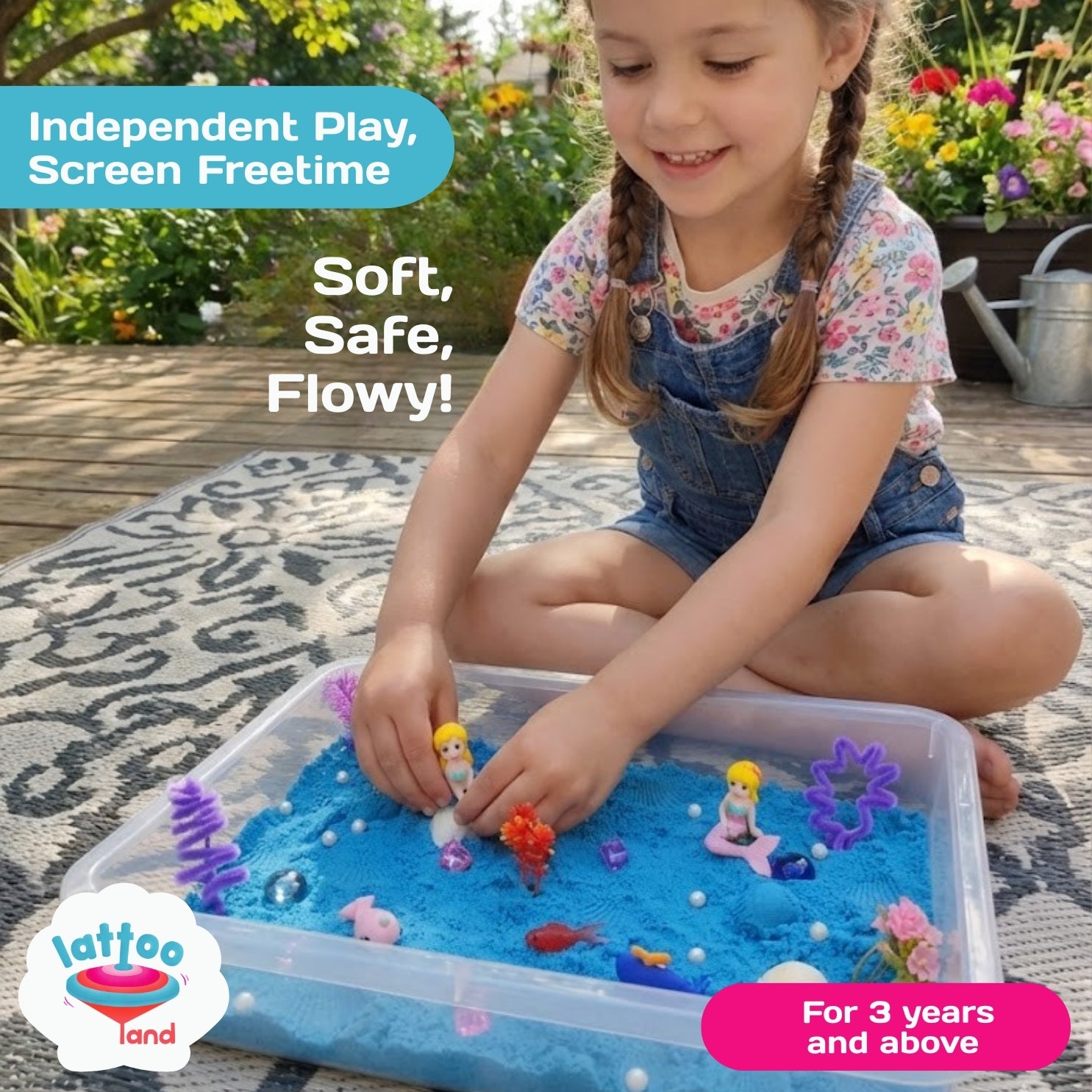 Mermaid theme tactile sensory play kit for early learning