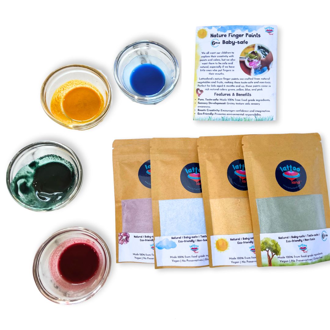 Baby-safe art paints refill pack made with child-friendly ingredients for creative play