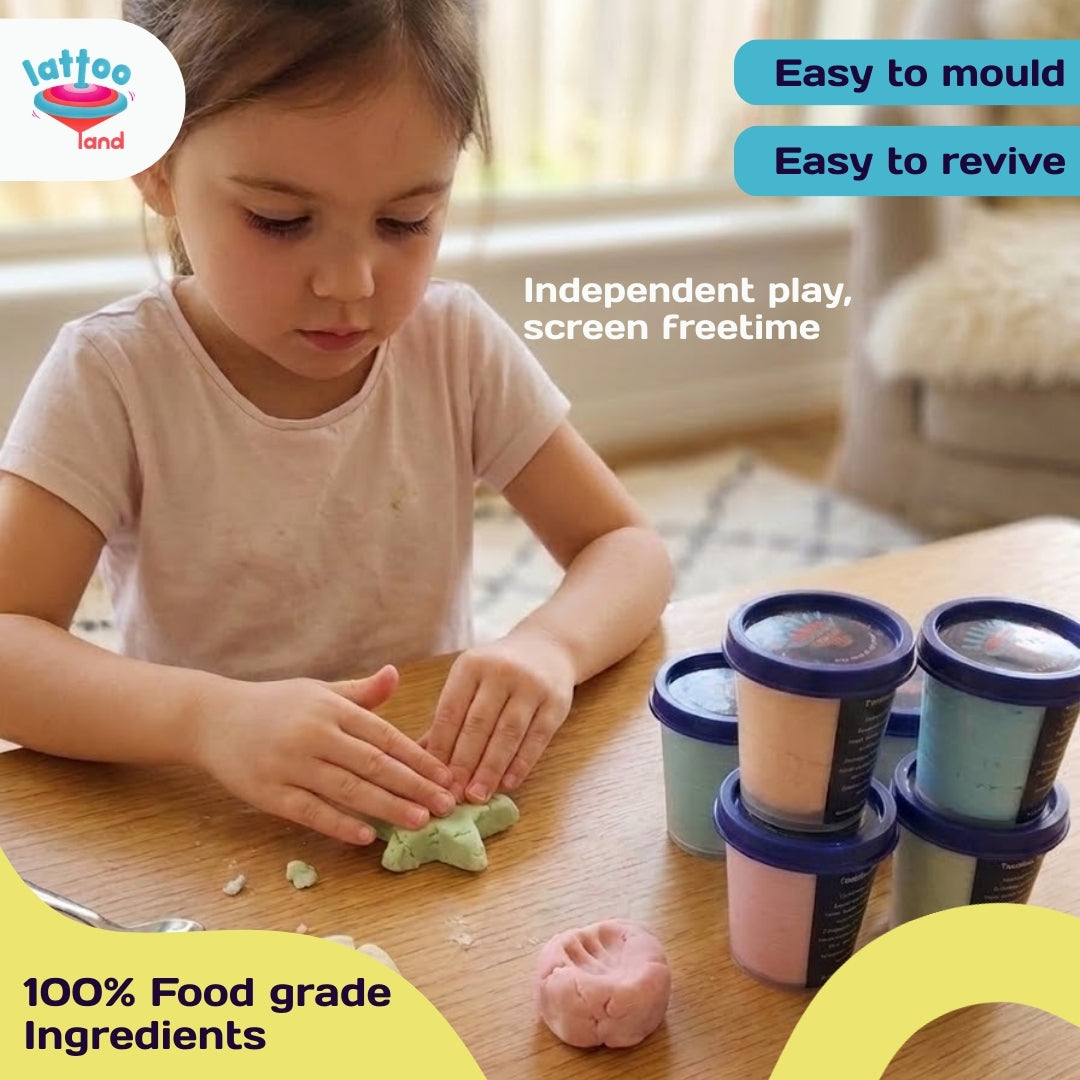 Taste-safe pastel play dough for toddlers safe and child-friendly material