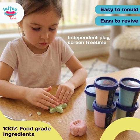Taste-safe pastel play dough for toddlers safe and child-friendly material