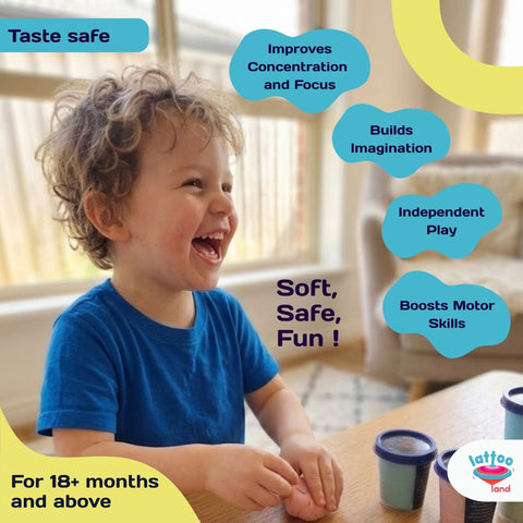 Soft pastel playdough for kids to improve fine motor skills and hand coordination through sensory play