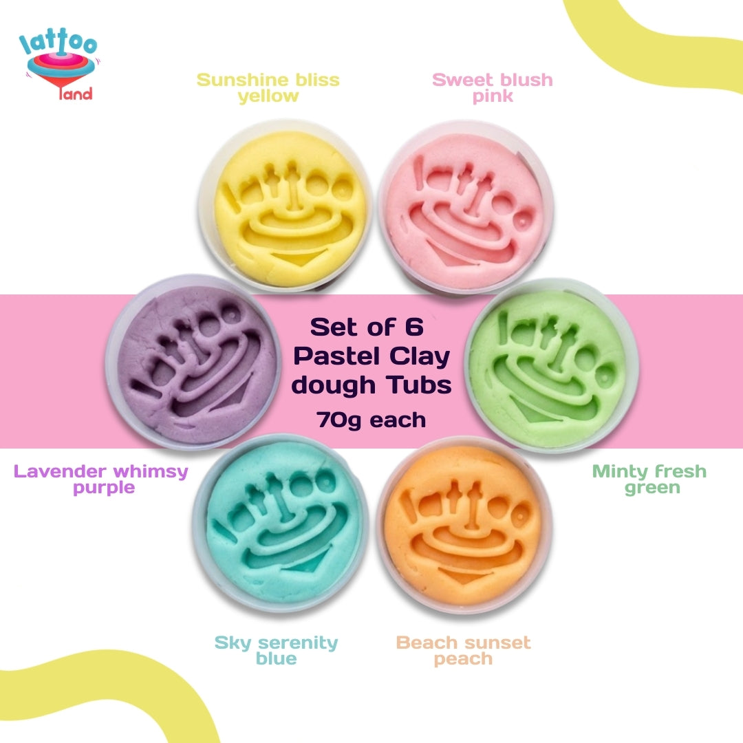 Soft pastel play dough for sensory play and creative activities for toddlers