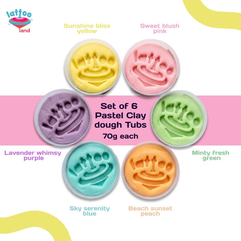 Soft pastel play dough for sensory play and creative activities for toddlers