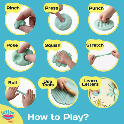 Taste-safe pastel playdough for babies made with child-safe ingredients for sensory and safe play